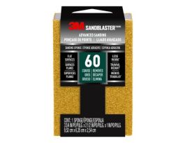 3M™ SandBlaster™ Advanced Sanding Sanding Sponge 20909-60, 60 grit, 3 3/4 in x 2 1/2 x 1 in, 1/pk