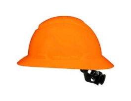 3M™ SecureFit™ Full Brim Hard Hat CHH-FB-R-O6-SL, with Ratchet Adjustment, Hi-Vis, Orange, 6/Case