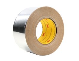 3M™ Aluminum Foil Tape 439, Silver, 1.375 in x 60 yd, 3.1 mil, 8 Rolls/Case
