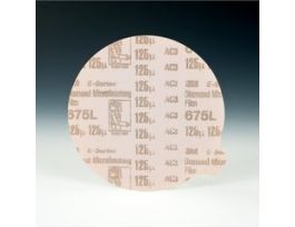 3M™ Diamond Microfinishing Film PSA Disc 675L, 125 Mic 6MIL, Orange, 5 in x NH, Die 500X