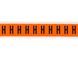 Outdoor Vinyl 1 in Black on Orange Letters H Card of 10 Labels