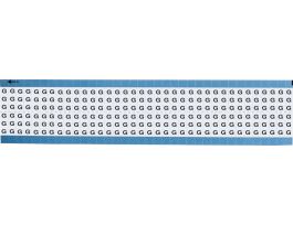 Alphabetical Vinyl Upper Case Scored Wire Marking Cards, G 1800 Total
