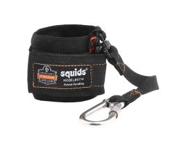 3114  Black Pull-On Wrist Lanyard with Carabiner-3lbs