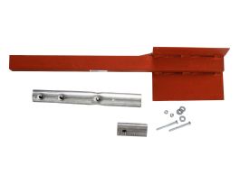 V-Loc Breakaway System - U-Channel With Wedge And Adapter, 30" H x 1.9" Dia, Brown/White