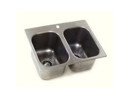 SINK LAB SELF RIM 2 BOWL 12 X 14 X 9.5