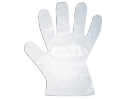HDPE (HIGH DENSITY), POLYETHYLENE GLOVES, EMBOSSED, 1-MIL, 100 BAGS OF 100