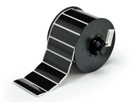 B30 Series Raised Profile Rectangular Labels 1 in H x 3 in W Black 300/RL