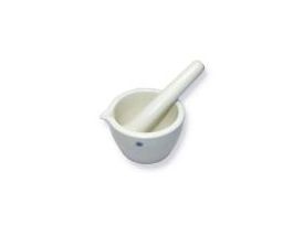 MORTAR PESTLE PORC FULLY GLAZE 125ML EA
