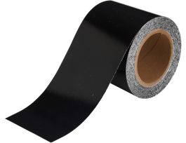Solid Color Banding Tape for Pipe Marking - Roll Form, Pressure Sensitive Vinyl, Black, 4" x 30 Yd