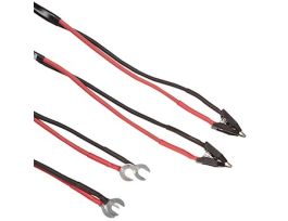 Duplex Test Leads with 0.5" Kelvin Clips, 10 A, 7 ft