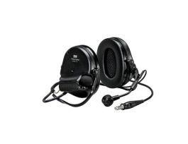 3M™ Peltor™ SwatTac V Headset MT20H682BB-47 SV, Neckband, Single Lead, Standard Dynamic Mic, NATO Wiring, Black, 10 ea/Case
