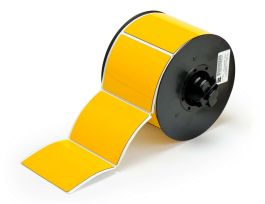 B30 Series Raised Profile Rectangular Labels 2.5 in H x 3 in W Yellow 125/RL