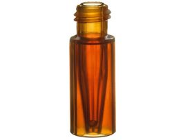 Vial, 0.2 mL, Amber TPX PMP with Fused Glass Micro Insert, Silanized, 9 mm Short Thread; 1000/pk