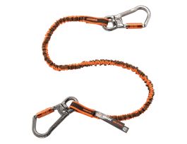 3119F(x) Standard Orange Triple-Locking Dual Carabiner w/ Swivel - 25lbs