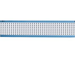 Numerical Wire Markers Permanent Adhesive Vinyl 0.75 in H Legend: 2, 1800 Total