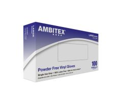 GLOVE AMBITEX PWD FREE DISP VINYL CLR L CS