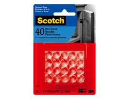 Scotch™ Self-Stick Rubber Pads SP951-NA, Clear, 1/2 in, 40/pk