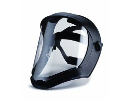 Uvex Bionic Face Shield with Hard Hat Adapter (No Suspension), Clear Polycarbonate, Uncoated Visor, Black Matte Shell
