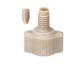 Fingertight Two-Piece, Double-Wing, Natural PEEK, 1/16" OD Tubing, 10-32 Coned; 10/PK