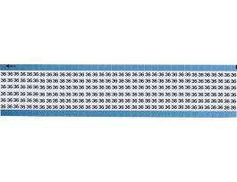 Numerical Wire Markers Permanent Adhesive Vinyl 0.75 in H Legend: 36, 1800 Total