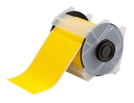 GlobalMark ToughWash Washdown Resistant Labels 4 in W x 50 ft L Yellow