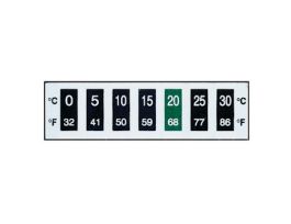Reversible 7-Point Horizontal Temperature Label, -30C-0C/-22-32F; 10/Pk