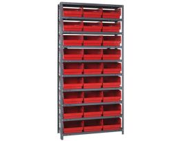 12IN X 36IN X 75IN 27 RED BINS 6IN BIN
