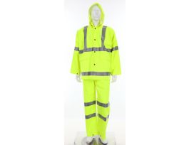 LUM .38MM PVC/POLY SUIT3 PC REFL TAPE FLOR LIME