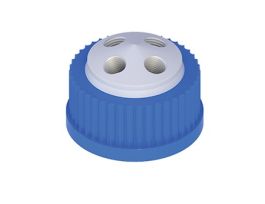 Solvent Delivery Cap, four 1/4"-28 ports, GL32; 1/ea