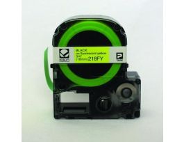 LABEL 18MM FLUOR BLACK ON YELL