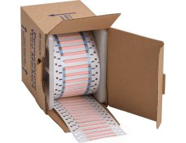 PermaSleeve Heat Shrink Wire and Cable Labels 3/32" Dia for 3" Core Printers - 2" Pink Double-Sided
