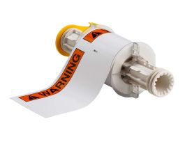 All Weather Permanent Adhesive Vinyl Labels for BBP85 Printer - 4" x 6" ANSI WARNING Header