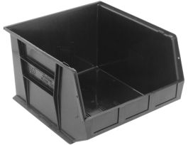 BIN STACK HANG PP BLACK 18X16 1/2X11IN