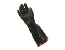 ChemGrip, Supported Neoprene, Foam Lined, Blk., Etched, 18 Inch, LG