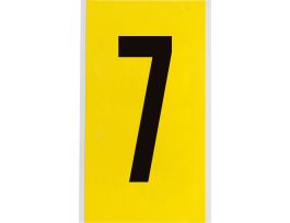 Repositionable Vinyl 6 in Black on Yellow, Numbers 7 Card