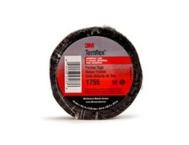 3M™ Temflex™ Cotton Friction Tape 1755, 3/4 in x 82-1/2 ft, Black, 60 rolls/Case