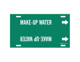 Make-Up Water Pipe Marker, 8" H x 16" W, Fits Pipes 6" Dia. Thru 7.875" Dia.