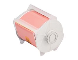 GlobalMark High Performance Polyester Labels 4 in W x 100 ft L Pink