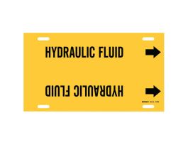 Hydraulic Fluid Pipe Marker, 10" H x 24" W, Fits Pipes 8" Dia. Thru 9.875" Dia.