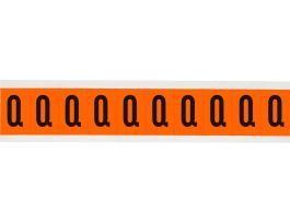 Outdoor Vinyl 2 in Black on Orange Letters Q Card of 10 Labels