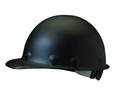 Roughneck P2 Hard Hat, Fiberglass, Reversable Headband, 8 Pt. Swingstrap Suspension, Black