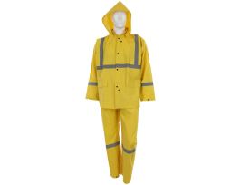 LUM .35MM PVC/POLY- SUIT3 PC W/REFL TAPE YELLOW