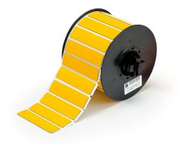 B30 Series Raised Profile Rectangular Labels 0.75 in H x 3 in W Yellow 375/RL