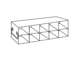 Upright Freezer Rack for Standard 3.75" High Boxes, 5 x 2 Array