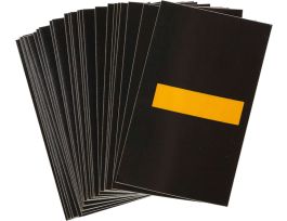 BradyLite 1.5 in Reflective Numbers Yellow on Black, - 25/PK