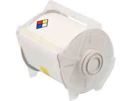 All Weather Permanent Adhesive Vinyl Right-To-Know Labels for GlobalMark Printer - 4" x 6.25" Diamond and Text