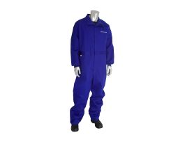 8 Cal FR Dual Cert. 7oz. Coverall, Vented Back, NFPA 70E & 2112, Royal, MD