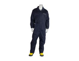 25 Cal FR Coverall, Multi Layer, Cotton, NFPA 70E/ASTM F1506, Navy, MD