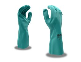 STANDARD GREEN NITRILE, FLOCK-LINED, 15-MIL, DIAMOND EMBOSSED GRIP