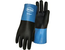 Chemguard Glove, Neoprene Coated, Cotton Knit Lining, 11", Pinked Cuff,BOSS